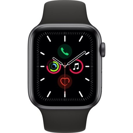 Apple Watch Series 5 44mm vesmírně šedý hliník s černým sportovním řemínkem