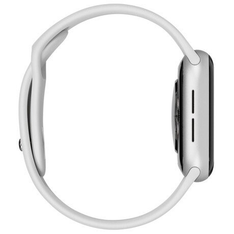 Apple Watch Series 5 40mm stříbrný hliník s bílým sportovním řemínkem