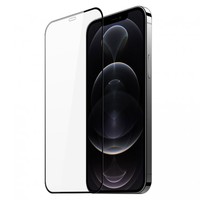 Tvrzené sklo 5D / Apple iPhone 12 / 12 Pro / černý rámeček Odolná ochranná vrstva vyrobená z tvrzeného skla